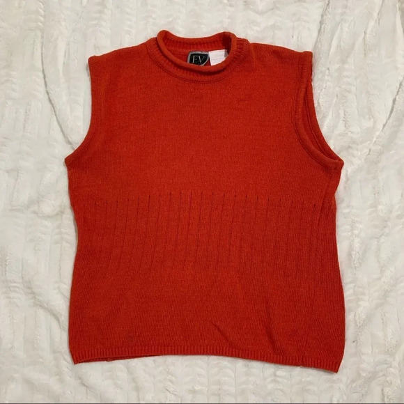 Vintage Franco Valeri Orange sleeves vest size M - Picture 3 of 6